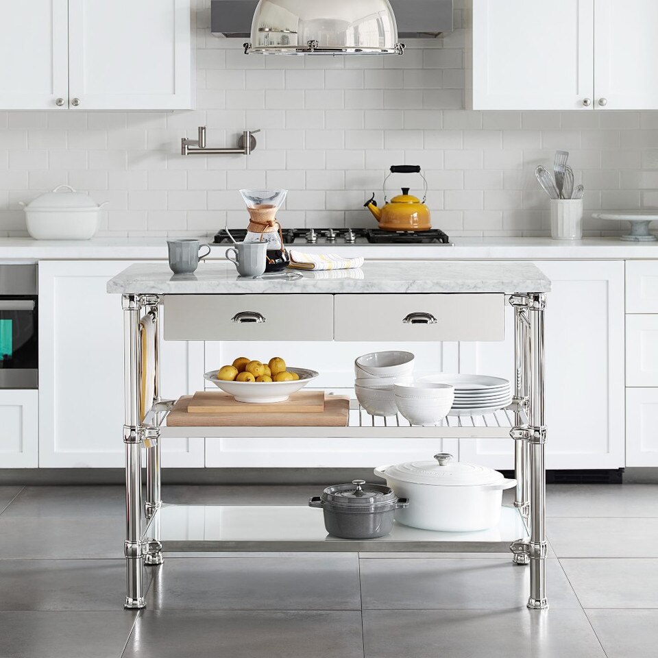 Modular Kitchen Island with Marble Top Williams Sonoma Australia